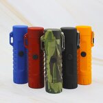 Electric Lighter Manufacturer - Wholesale Emergency Waterproof Survival with Torch USB Rechargeable Flashlight Double Arc for Camping