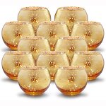 Candle Holders Manufacturer - 12pcs Valentines Dinner Jar Round Mercury Glass Votive for Wedding Centerpieces