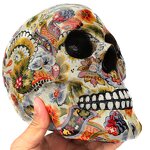 Resin Crafts Manufacturer - Creative Horror Skull Religious Buddhism Desktop Decor for Home Halloween Gift