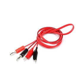 Test Lead Wire Manufacturer - 1 Meter Red and Black Alligator Clips Jumper for Multimeter
