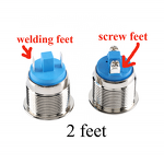 Metal Push Button Switch Manufacturer - 19mm High Flat Ball Head Momentary 2 Feet 250V