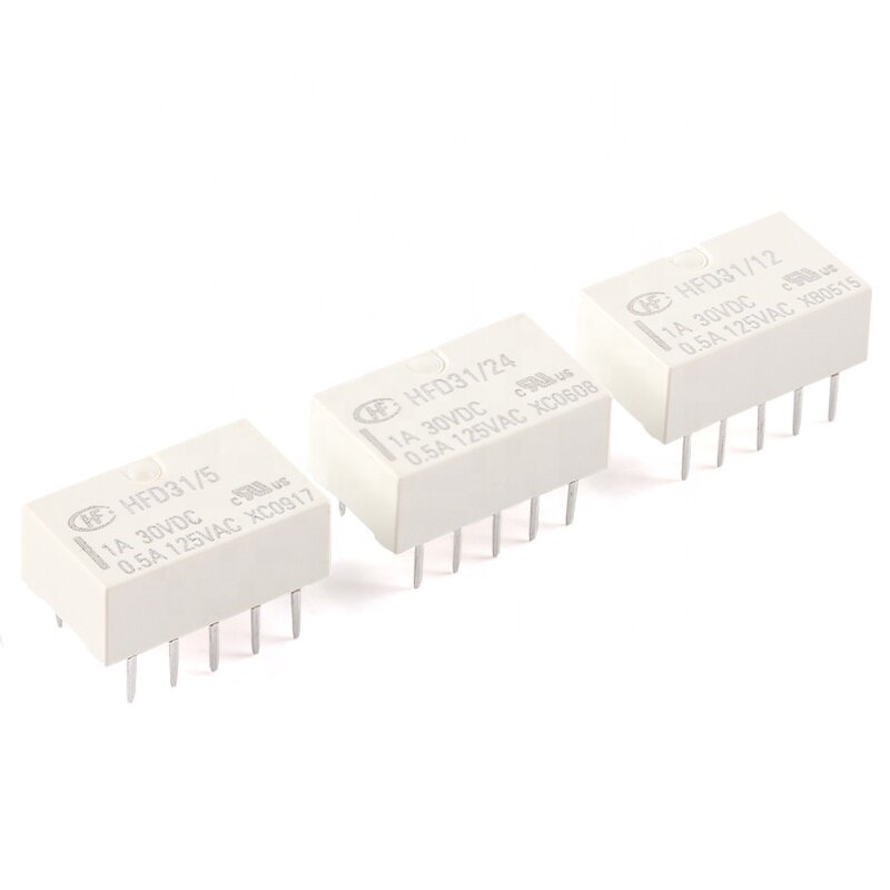 Signal Relay Manufacturer - HFD31 DC 5V 12V 24V 10 Pin Direct Insertion Ultra Small HFD31-5 HFD31-12 HFD31-24