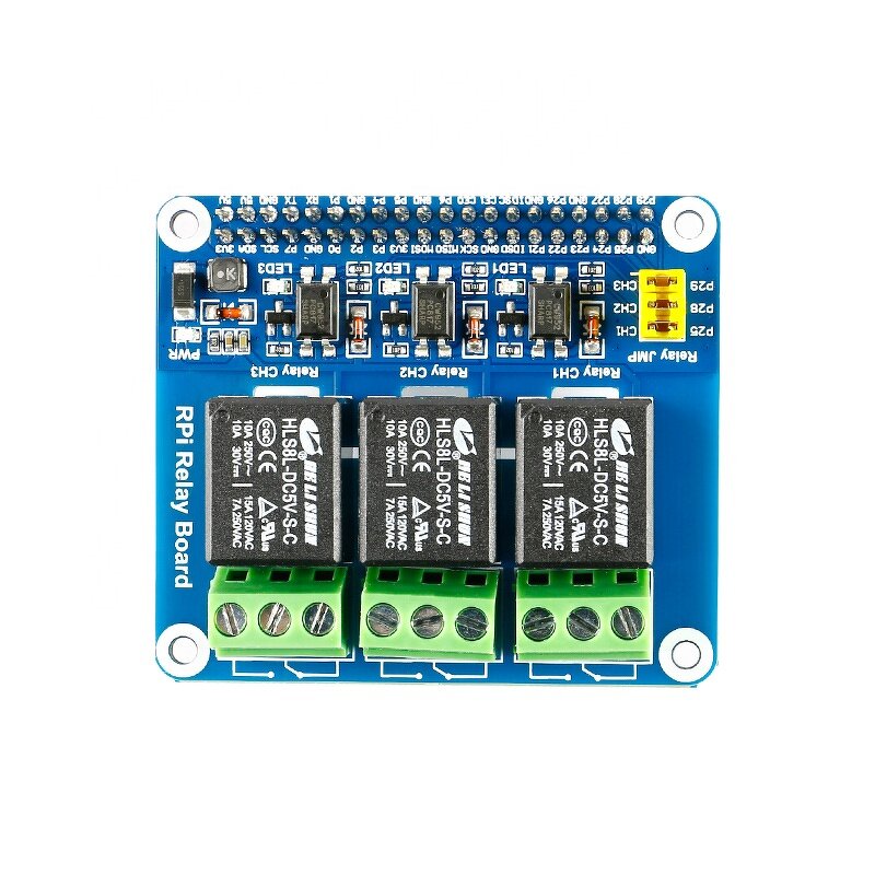 Relay Module HAT Manufacturer - Raspberry Pi Expansion Board Three Channel Power Relay for Smart Home