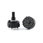 Rotary Switch Manufacturer - RS26 Band Gear 1 2 3 4 Pole 12/6/4/3 Selectable PCB Plug-in Adjustable