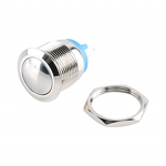 Metal Push Button Switch Manufacturer - 19mm High Flat Ball Head Momentary 2 Feet 250V