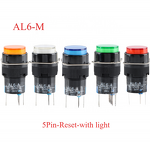 Push Button Switch Manufacturer - 2pcs AB6-A AB6-M AL6-A AL6-M 16MM Round 220V 24V 3/5 Pin Self Lock Reset