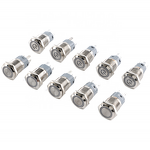 Metal Push Button Switch Manufacturer - 16mm Momentary Latching with LED Light Red Yellow Blue Green White 12-24V IP65