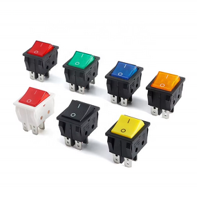 Rocker Switch Manufacturer - KCD4 30A 250VAC 4Pin 6Pin ON-OFF Boat Ship Type with LED Indicator
