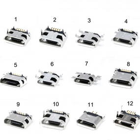 USB Connector Manufacturer - 60pcs 5 Pin SMT Socket Micro USB Type B Female 12 Models SMD DIP