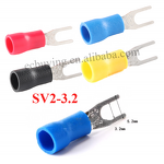 Terminal Block Manufacturer - 100pcs SV1.25 SV2 SV3.5 SV5.5 Cold Press Insulated Plate Spade Fork