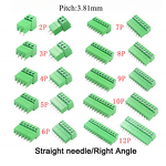 PCB Terminal Block Manufacturer - 1 Pair KF2EDG 3.81mm 2-12 Pin Male Plug Female Socket Pin Header