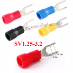 Terminal Block Manufacturer - 100pcs SV1.25 SV2 SV3.5 SV5.5 Cold Press Insulated Plate Spade Fork