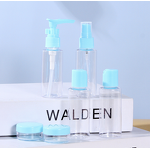 Travel Spray Bottle Set Manufacturer - Transparent Blue Fast Delivery Plastic Personal Care with Pump Seal and EVA Bag