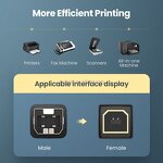 Printer Cable Manufacturer - Type C 2.0 Male to B Male