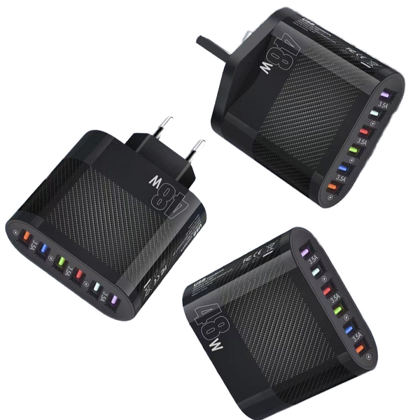 Wall Charger Manufacturer - 6-USB Interfaces Travel Charger with EU US Korea Plugs