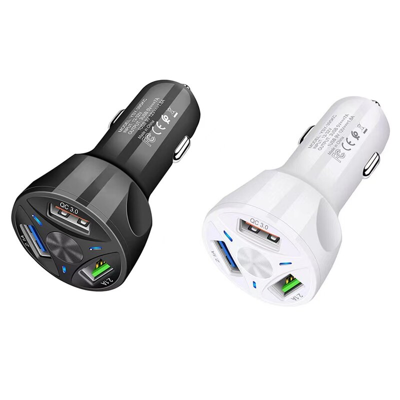 Car Charger Manufacturer - 3 USB Port QC 3.0 Quick Charge Portable