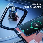 Car Charger Manufacturer - QC3.0 6A 30W Fast Charger Dual USB for Phone Tablet