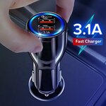 Car Charger Manufacturer - Dual USB Adapter 3.1A Smart Charger for Mobile Phone