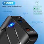 Wall Charger Manufacturer - 28W Dual USB 18W QC 3.0 + 5V 2.1A Fast Charger