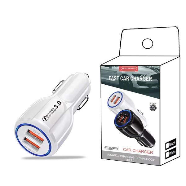 Car Charger Manufacturer - Dual USB Adapter 3.1A Smart Charger for Mobile Phone