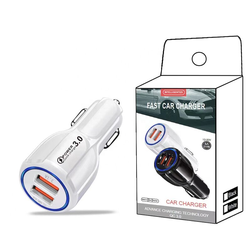 Car Charger Manufacturer - Dual USB Adapter 3.1A Smart Charger for Mobile Phone