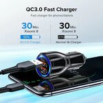 Car Charger Manufacturer - QC3.0 6A 30W Fast Charger Dual USB for Phone Tablet