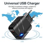 Wall Charger Manufacturer - 28W Dual USB 18W QC 3.0 + 5V 2.1A Fast Charger