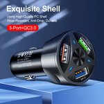 Car Charger Manufacturer - 3 USB Port QC 3.0 Quick Charge Portable