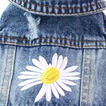 Dog Denim Vest Manufacturer - Luxury Classic with Daisy Embroidery