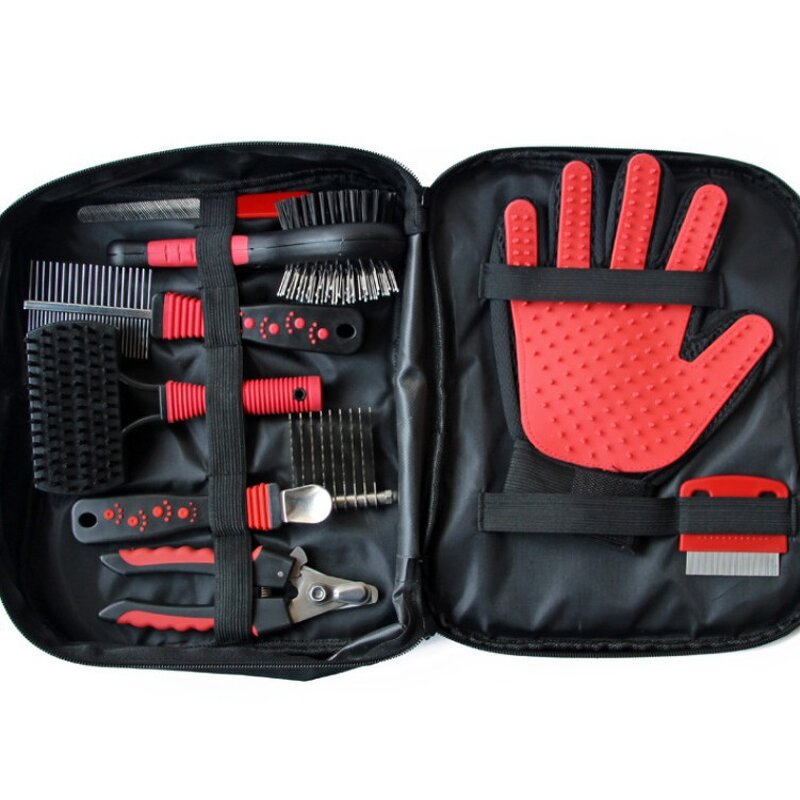 Pet Grooming Tools Set Manufacturer - Combs and Nail Scissors Brush Cleaning Products Manicure Set