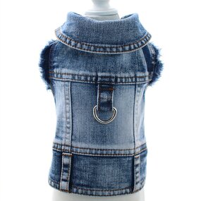 Dog Denim Jacket Manufacturer - Classic with Traction D Ring