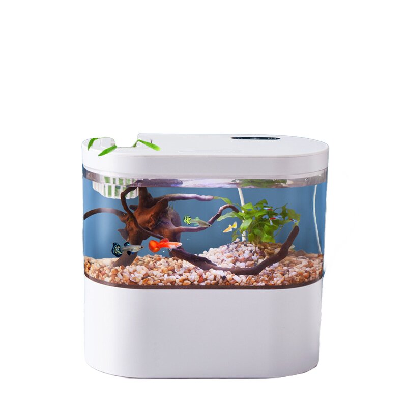 USB Fish Tank Manufacturer - Dining Room Multifunctional Mini Eco-Friendly Plastic Aquarium with Bottom Filter LED Light