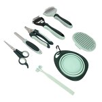 Pet Grooming Kit Manufacturer - 8 in 1 Tools Set with Bath Brush Nail Clipper Shedding Brush