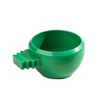 Birdcage Accessories Manufacturer - Green Plastic Round Bird Food Cup Feed Boxes Water Bowl