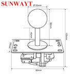 Arcade Joystick Manufacturer - 5 Pin 8 Way Universal Console with Round Restrictor for Fighting Game