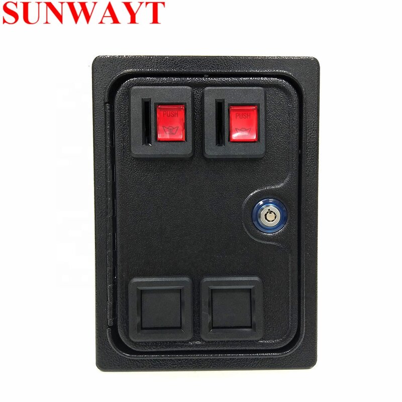 Coin Door Manufacturer - Baolian American Style Arcade Dual Entry with Quarter Coin Acceptor for Arcade Replacement Iron