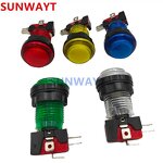 Arcade Push Button Manufacturer - RGB LED 32mm Round Colorful with Plastic Microswitch for Arcade Parts