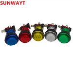 Arcade Push Button Manufacturer - RGB LED 32mm Round Colorful with Plastic Microswitch for Arcade Parts