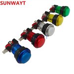 Arcade Push Button Manufacturer - RGB LED 32mm Round Colorful with Plastic Microswitch for Arcade Parts