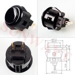 Sanwa Push Button Manufacturer - 5pcs Original OBSF-24 Official Japan for Coin Operated Arcade Cabinet Parts