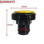 Arcade Button Manufacturer - Factory Direct Medium 45mm Black Edge for Basketball Machine Console Video Game Light Control