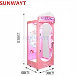 Arcade Game Machine Manufacturer - Pink Black Date String Metal Coin Cutting Win Prize Vending with Ticket Receiver
