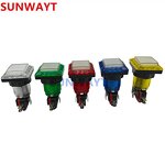 Arcade Push Button Manufacturer - 32x32mm Square RGB LED Game Switch Rectangle for Coin Pusher Accessory