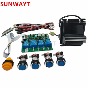 Timer Control PCB Board Manufacturer - JY-21 4 Channel with TB74 Bill Acceptor and Push Button Set for Vending