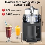 Ice Cream Slushie Maker Manufacturer - 1.5 L Stainless Steel Automatic Electric Frozen Drink Machine Commercial Household