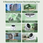 Table Fan Manufacturer - 2025 New 5.5m Long-Distance Oscillating 3-Speed Knob-Controlled Quiet for Car Hotel