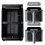 Air Fryer Manufacturer - OEM Electric Luxury 10 L Square Digital LCD Display Stainless Steel with Dual Basket