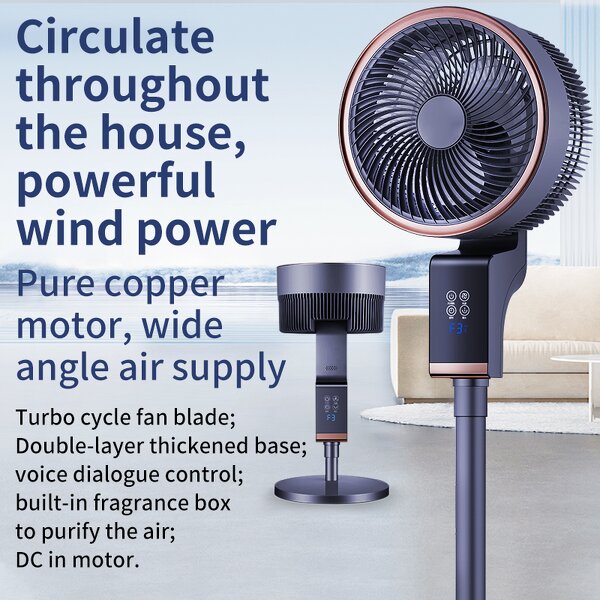 Air Circulator Manufacturer - Smart Dual-Height & Aroma Diffuser Energy Saving Silent for Outdoor Hotel Household CE UKCA