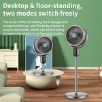 Air Circulator Fan Manufacturer - Dual Adjustable Tube Turbo 3-Speed Auto Oscillation Quiet for Desk Floor Outdoor Hotels