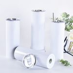 Insulated Stainless Steel Tumbler Manufacturer - JDSR USA Stock 20oz Slim Straight Car Cup Set with Straw Eco-Friendly